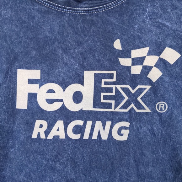 FedEx Racing Men's Pullover Long Sleeve Shirt Blue Size 3XL Graphic Logo - Picture 8 of 14
